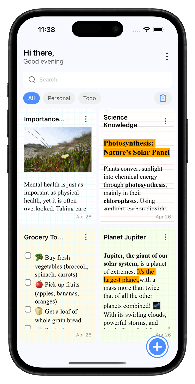 Unified Note Browsing